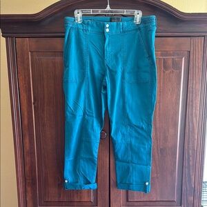 White House Black Market Blue Cropped Ankle Pants